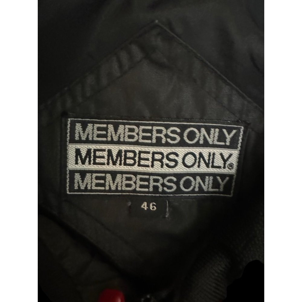 Vintage Members Only Jacket Mens 46 Moto Black Full Zip Cafe Racer Casual - Picture 6 of 8